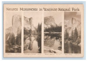 Vintage RPPC Real Photo Natures Monuments, Yosemite National Park Postcard P217