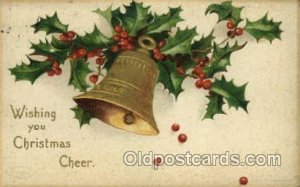 Artist Ellen Clapsaddle, Christmas postal used unknown light markings on fron...