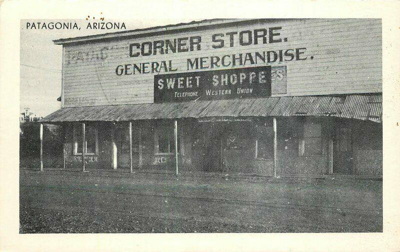 Corner Store Mercantile 1950s Patagonia Arizona Postcard Raum 4034