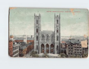 Postcard Notre Dame Church, Montreal, Canada