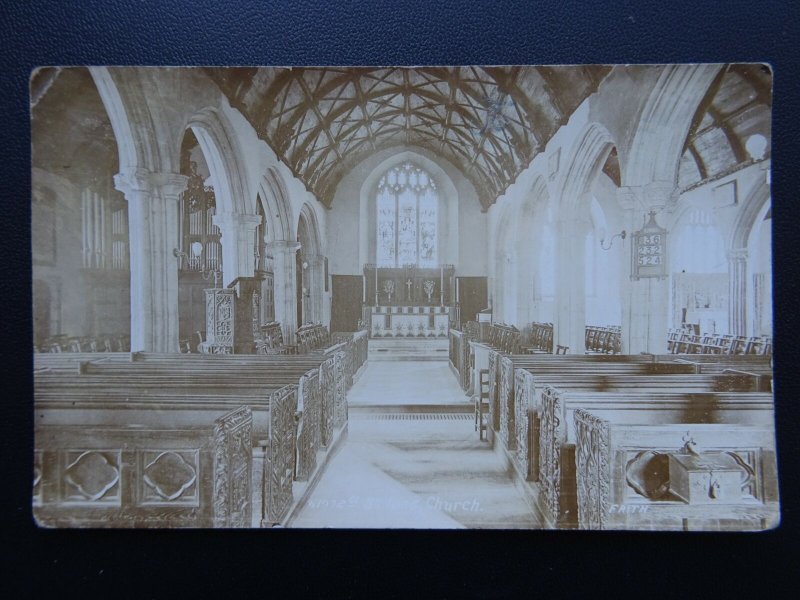 Cornwall ST. IVES Parish Church Interior shows Pulpit c1913 RP Postcard by Frith