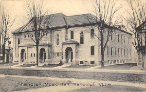 Chandler music Hall Randolph, Vermont, USA Theater Writing on Back 