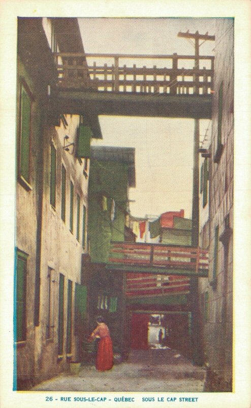 Canada Rue Sous Le Cap Québec Sous Le Cap Street Vintage Postcard 02.96