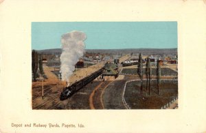 Payette Idaho Depot Railway Yards Vintage Postcard AA29949