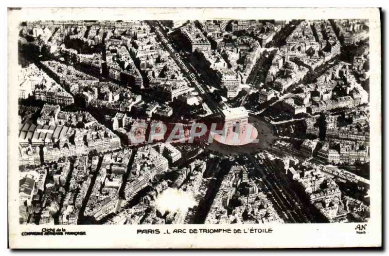 Old Postcard Paris L & # 39Arc De Triomphe De L Etoile