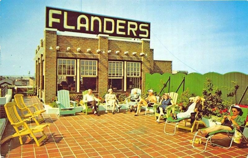 Atlantic City NJ The Flanders Hotel 1954 Postcard