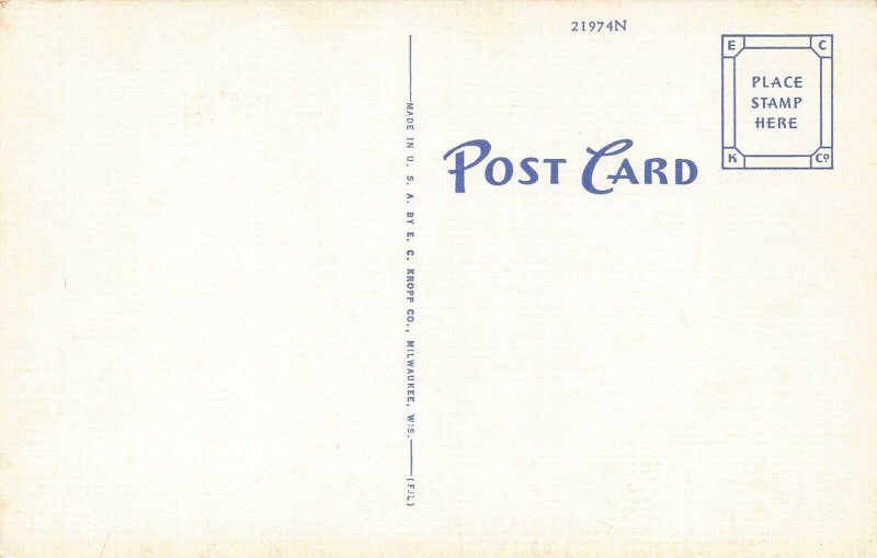 LPS16 MILWAUKEE Wisconsin E. C. Kropp Co. where Postcards are Made Postcard