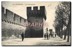 Old Postcard Avignon Ramparts