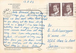 Spain Gran Canaria different aspects multi views postcard 1983