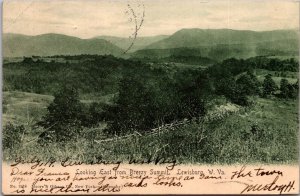 Looking East from Breezy Summit, Lewisburg WV Undivided Back Postcard Z27