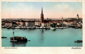 Sweden Riddarholmen Stockholm Vintage Postcard 08.92