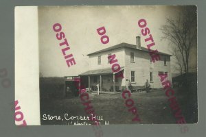 Corser Hill NEW HAMPSHIRE RPPC c1910 COUNTRY GENERAL STORE nr Webster Concord