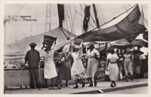 Curacao Floating Vegetable and Fruit Market Real Photo