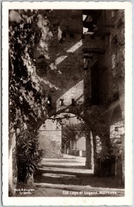 Lago di Lugano Morcote Switzerland Arch Entrance Real Photo RPPC Postcard