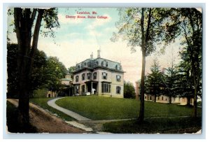 1911 Lewiston Maine ME, Cheney House Bated College Building Antique Postcard