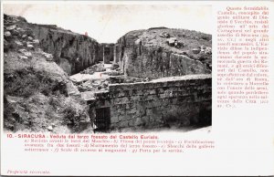 Italy Siracusa Veduta dal terzo fossato Castello Eurialo Vintage Postcard C218