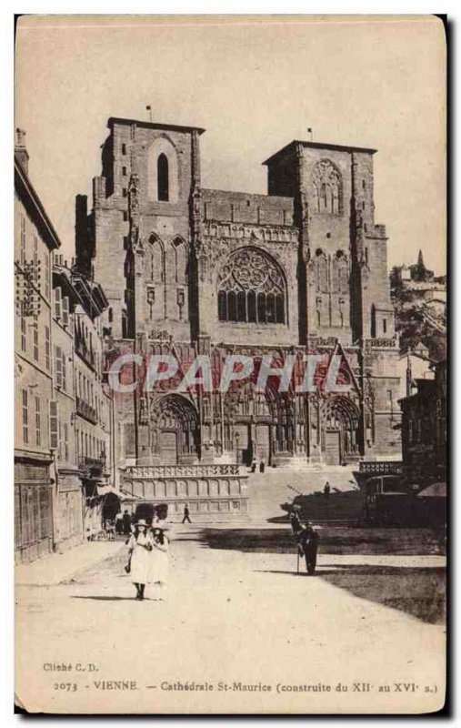 Vienna Old Postcard Cathedrale St Maurice (built from 12th to 16th)