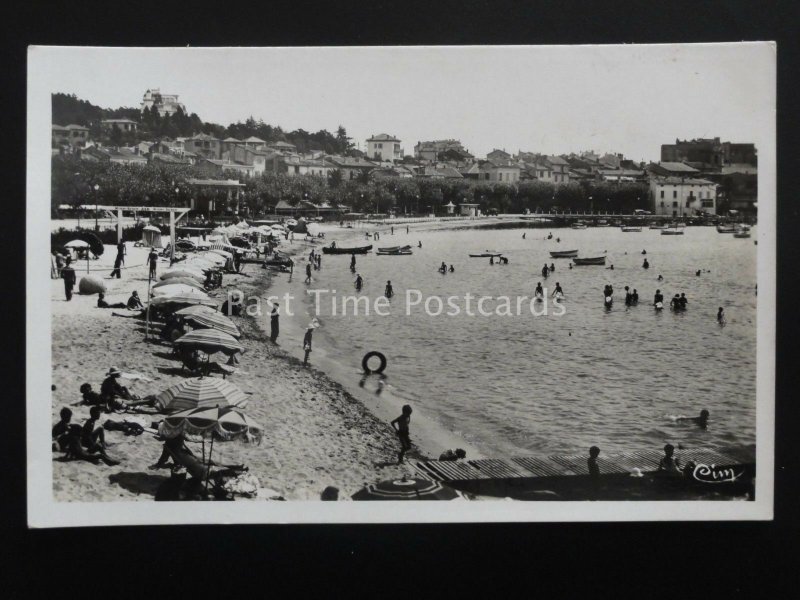 France STE MAXIME SUR MER La Plage (2) Alpes-Côte d'Azur c1945 RP Postcard