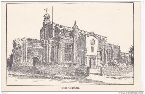 Woodcut by Charles E. Flower, B. W. S.  - The Church 20-30s