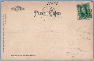 CORTLAND NY TOMPKINS STREET UNDIVIDED ANTIQUE POSTCARD