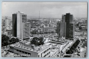 Mexico Postcard Panoramic View of Tall Buildings c1950's Vintage RPPC Photo