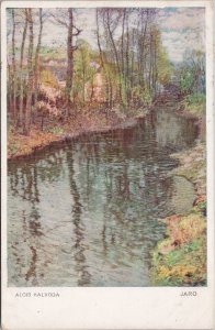 Czech Alois Kalvoda Jaro (Prochazka ??) Nature Water Scene 1916 MJK Postcard H24