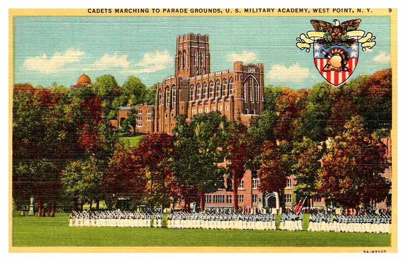Postcard MILITARY SCENE West Point New York NY AQ7110