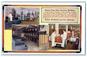 c1910 Views From Our Grocery Building Sears Roebuck Chicago Illinois IL Postcard