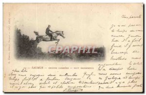 Saumur Old Postcard Great career jump dangerous