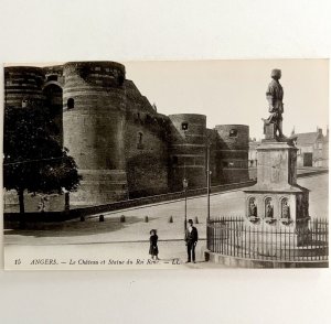 Statue Of Roi Rene Man In Bowler Hat Angers France 1910s Postcard PCBG12B