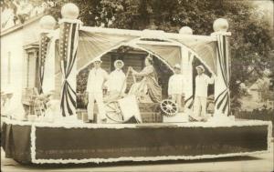 Fond Du Lac WI Parade Floats c1910 Real Photo Postcard GEARS MACHINERY