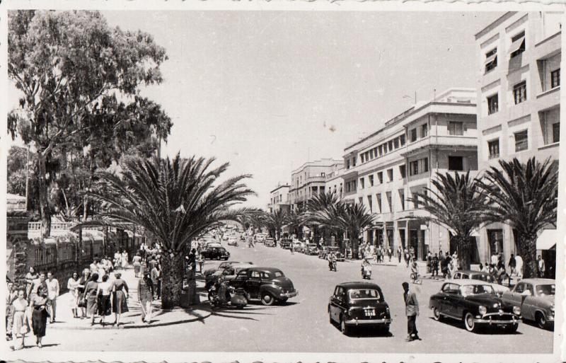 Ethiopia Asmara airmail to Austria Avenue Halle Sellassie animated street & cars