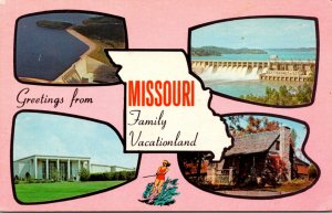 Missouri Greetings From The Family Vacationland Multi View