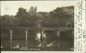 Richland Center WI Bridge c1910 Real Photo Postcard