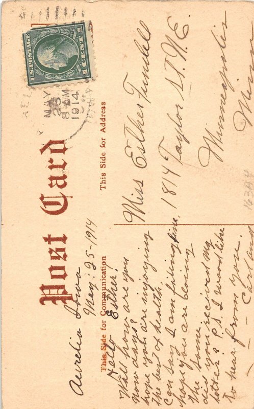 G1/ Aurelia Iowa RPPC Postcard c1912 M.E. Church Building