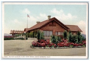 c1920 Potter Country Club Hope Ranch Building Entrance Santa Barbara CA Postcard 