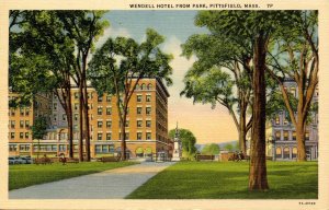MA - Pittsfield. Wendell Hotel from Park