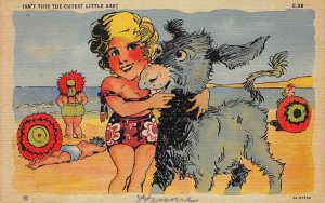 Cutest Little Ass RAY WALTERS Risque Comic Bathing Beauty Vintage Postcard