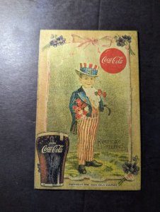 Mint 1948 USA Coca Cola Advertisement Postcard Birthday Greetings