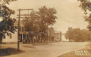 York NY Main Street Storefronts Real Photo Postcard