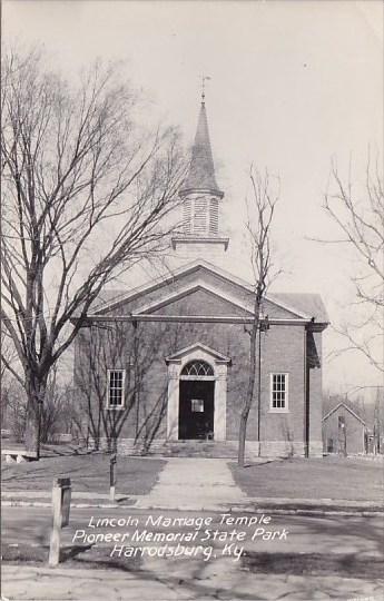 Lincoln Marriage Temple Pioneer Memorial State Park Harrodsburg Kentucky Real...