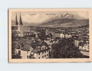 Postcard Blick auf Pilatus Lucerne Switzerland