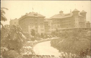 Santa Barbara Calif CA Hotel Pottel Real Photo RPPC Vintage Postcard