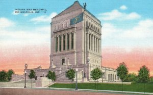 Vintage Postcard 1930's Indiana War Memorial Building Indianapolis IND Structure