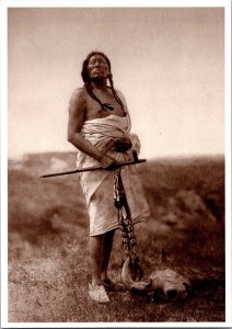 Medicine Man, Slow Bull, Oglala Sioux Modern Print of 1907 Photo Postcard L59