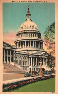 Vintage Postcard 1930's View of United State Capitol Dome Washington D.C.