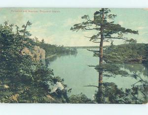 Divided-Back WATER SCENE Thousand Islands New York NY hk3257