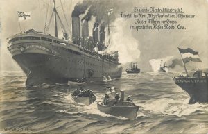 The last voyage of the express steamer cruiser KAISER WILHELM DER GROSSE 1914