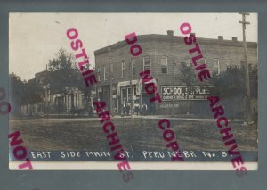 Peru NE RPPC 1909 MAIN STREET nr Nebraska City Auburn Falls City Tecumseh Cook