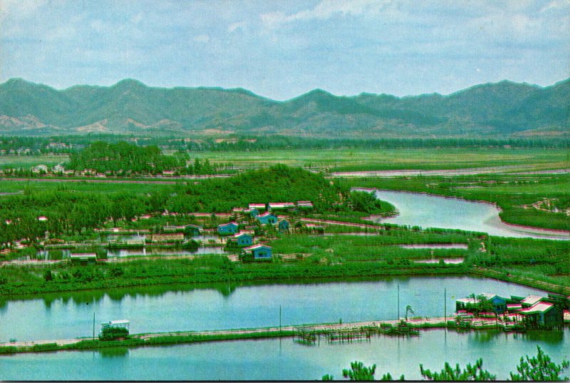 Hong Kong The Shumchun River Viewed From A Hill At Lukmachow